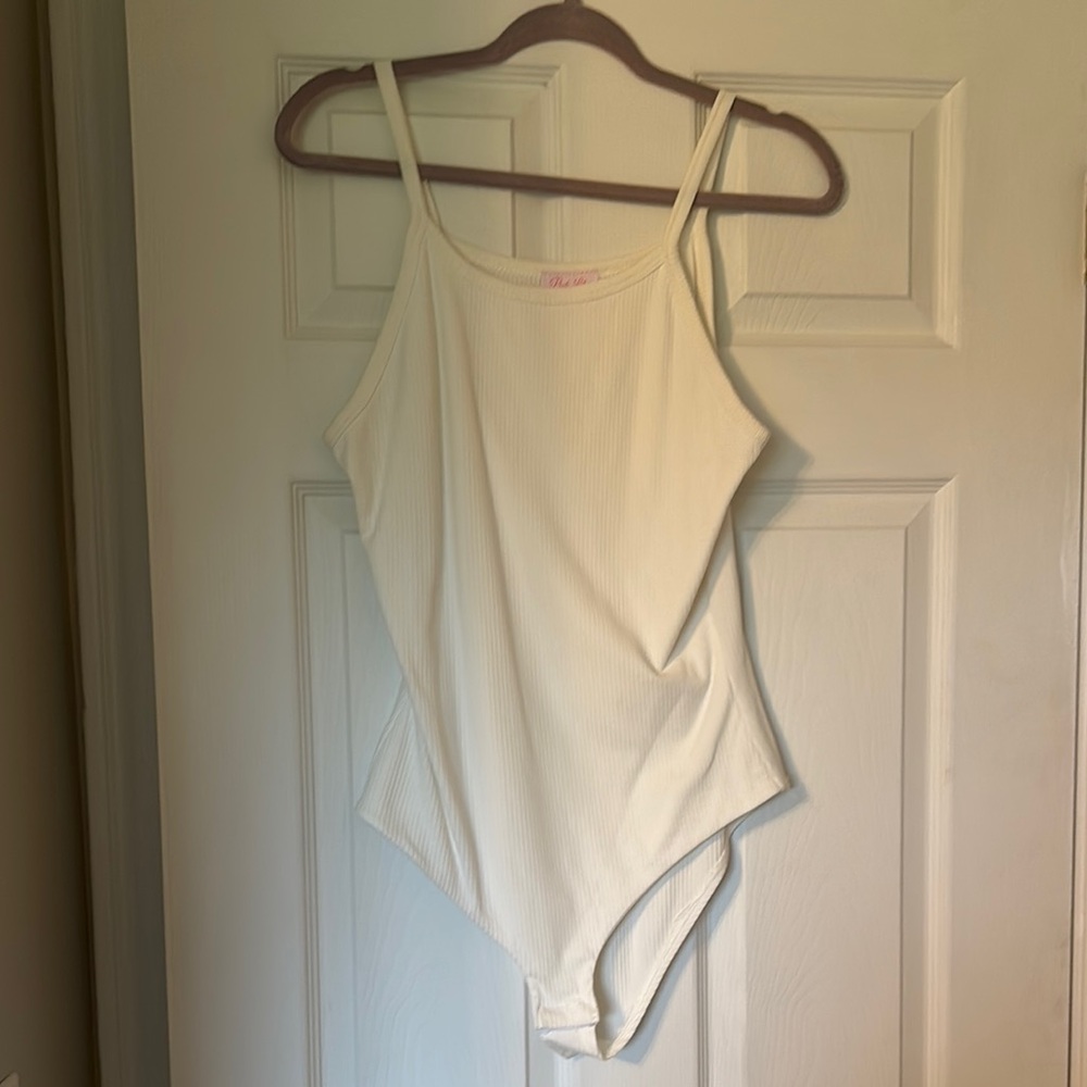Pink Lily Cream Bodysuit